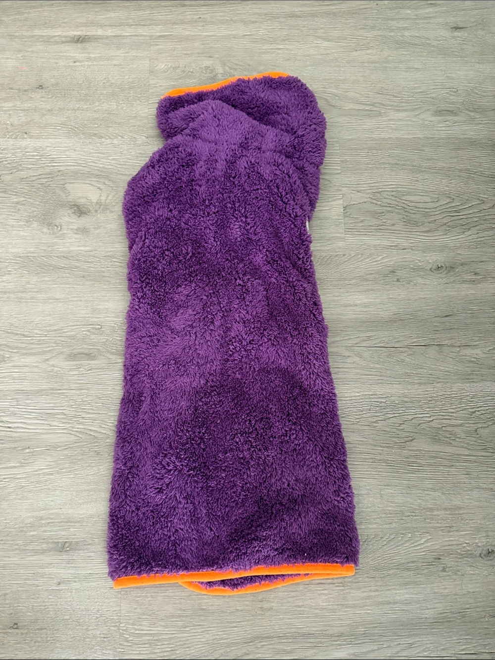 Dog Coat Purple Fleece with Orange Trim Sz L NWOT